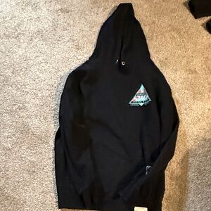 Diamond Supply Co. Black Hoodie with Teal & Pink Logo